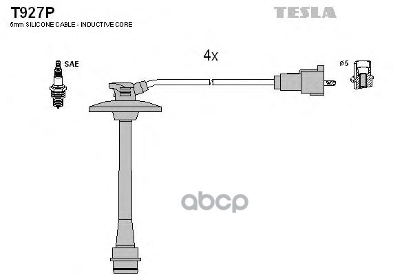 Провода Высоковольтные Компл. Toyota Avensis Tesla T927p TESLA арт. T927P