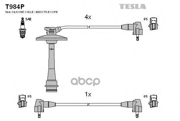 Провода Высоковольтные Компл. Toyota Tesla T984p TESLA арт. T984P