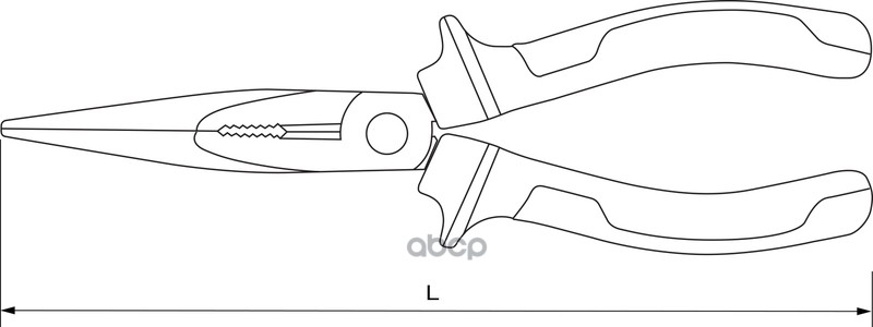 Длинногубцы, 200 Мм THORVIK арт. LNP0200