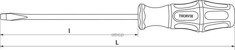 Отвертка Стержневая Шлицевая, Sl8х150 Мм THORVIK арт. SDL8150