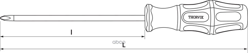 Отвертка Стержневая Крестовая, Ph3x150 Мм THORVIK арт. SDP3150