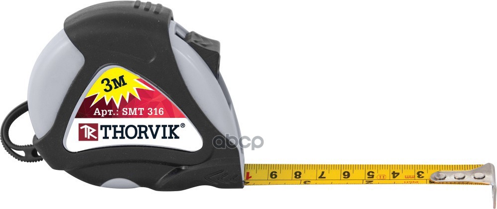 Рулетка В Обрезиненном Корпусе, 3 М THORVIK арт. SMT316