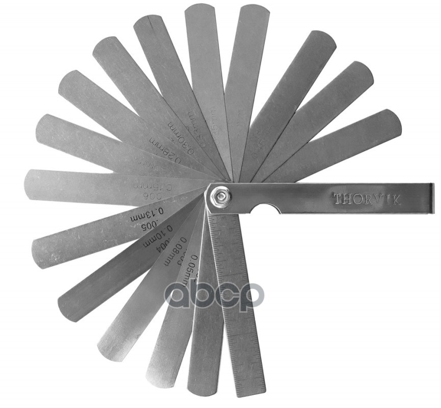 Набор Щупов 15 Пластин 0.05-0.6 Мм THORVIK арт. TG15