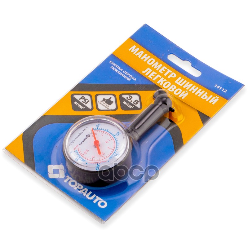 Шинный Манометр (Пластиковый Корпус) (3,5 Атм.) TOP AUTO арт. 14112