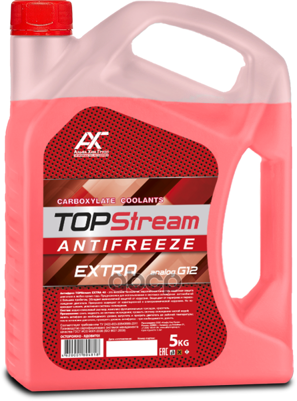 Антифриз Topstream Extra Red (Красный) G12 5 Л TOPStream арт. atser00005