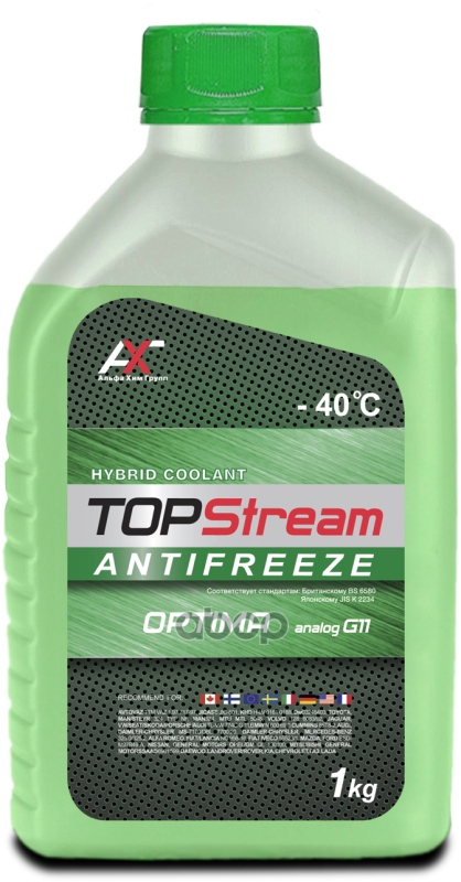 Антифриз Topstream Optima (Зеленый) G11 1 Л TOPStream арт. atsog00001