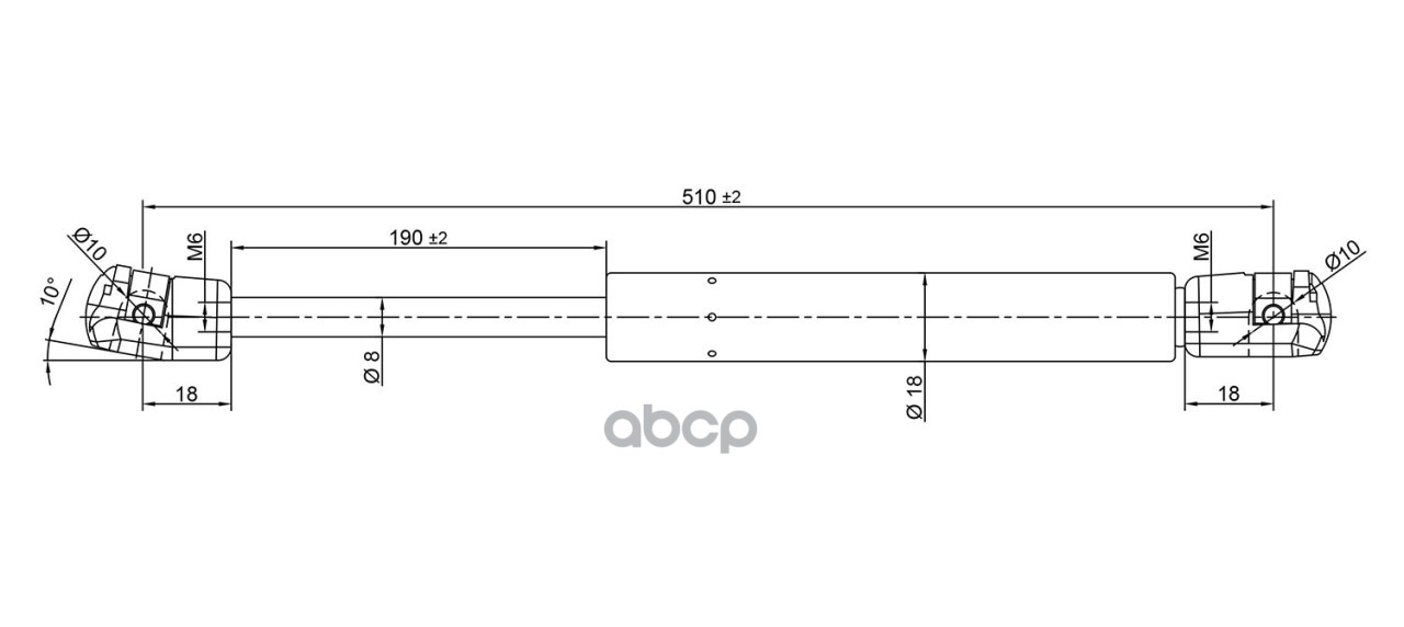 Амортизатор (Упор) Капота Porsche Panamera Tork Trk4603 TORKAVTO арт. TRK4603