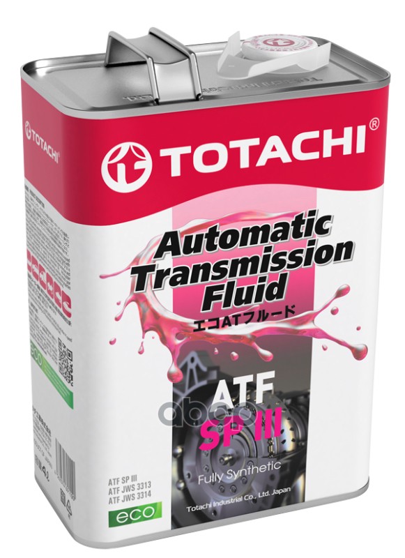 Масло трансмиссионное TOTACHI ATF SP III 4л (4562374691100) 20404 TOTACHI арт. 20404