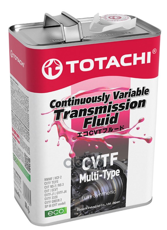 Масло трансмиссионное синтетическое TOTACHI CVT MULTI-TYPE 4л TOTACHI арт. 20504