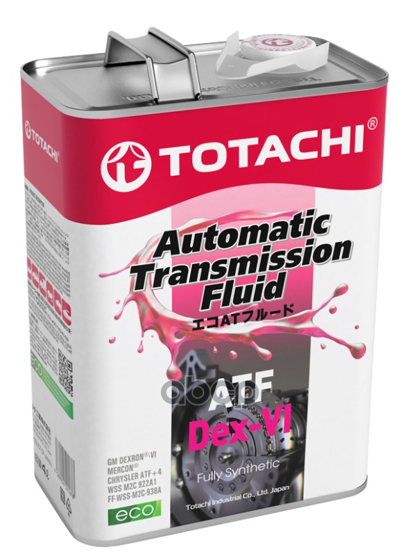 Масло трансмиссионное TOTACHI ATF Dex- VI 4л (4589904521478) 20904 TOTACHI арт. 20904