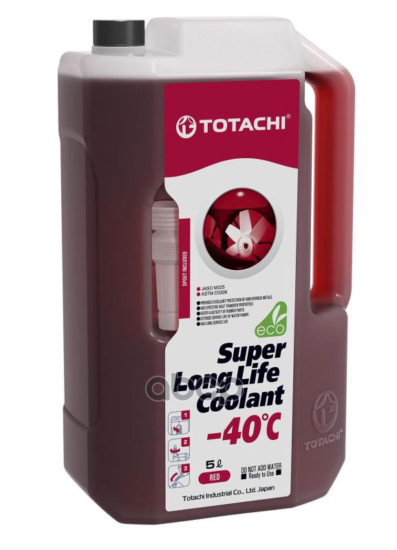 Антифриз готовый карбоксилатный красный Super LLC -40C 5л TOTACHI арт. 41805