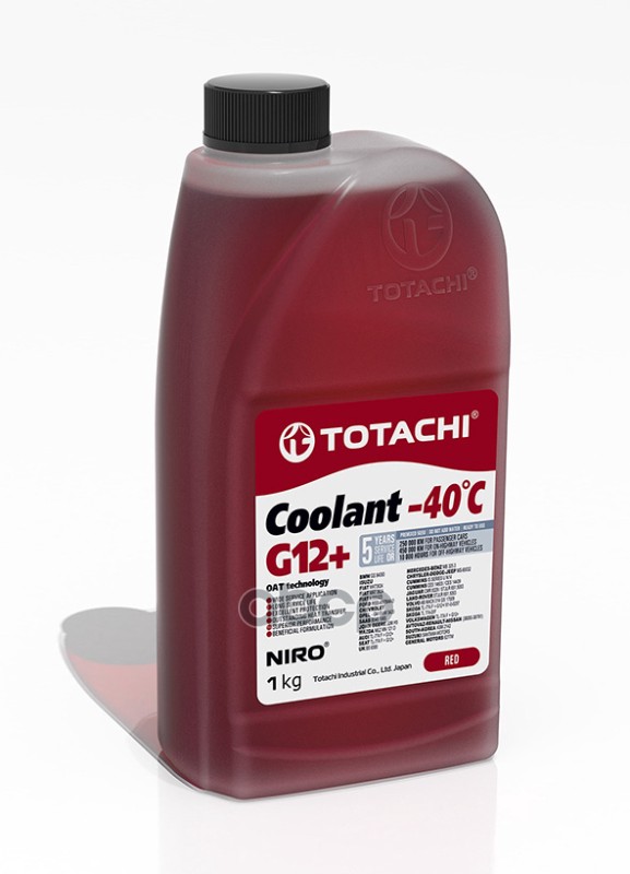Антифриз (NIRO COOLANT/ G12+/ 1 кг./ -40 C/ красный) TOTACHI арт. 43101