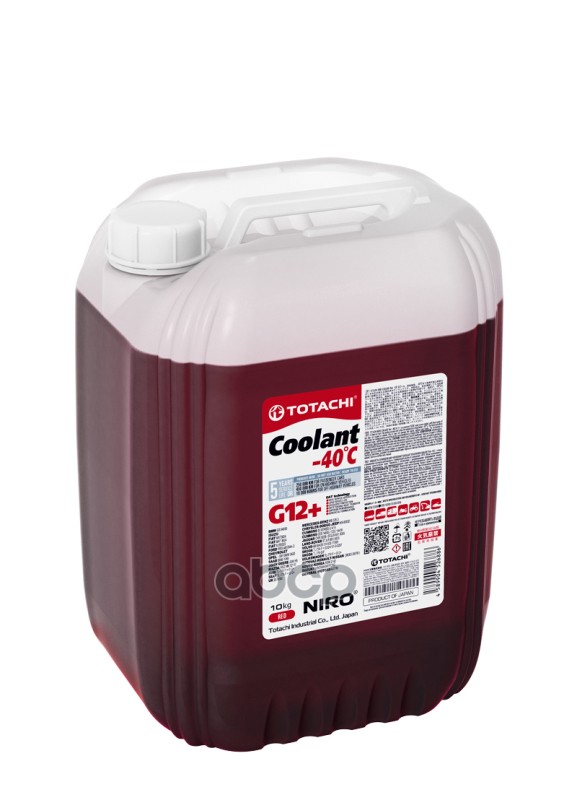 Антифриз TOTACHI NIRO COOLANT Red -40C G12+ 10кг (4589904526886) 43110 TOTACHI арт. 43110