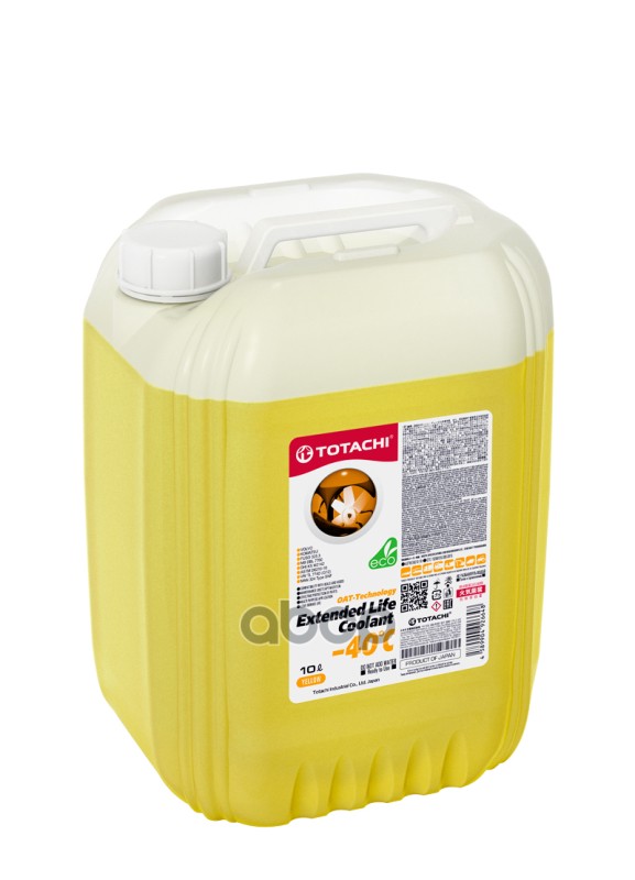 Антифриз, Готовый Раствор Elc -40°C Жёлтый 10Л TOTACHI арт. 43710