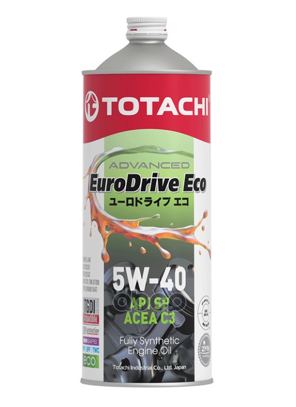 TOTACHI 5W-40 Eurodrive Eco Sp, C3 1Л (Синт. Мотор. Масло)