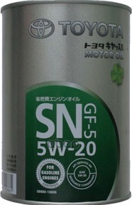 TOYOTA Масло Моторное Toyota Motor Oil Sn/Gf-5 5W-20 Синтетическое 1 Л 08880-10606