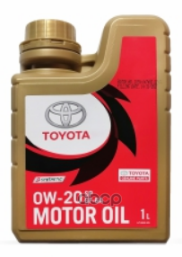 TOYOTA Масло моторное TOYOTA (пластиковая канистра) 0W-20 SP/GF-6A 1Л (Синтетика) ОАЭ