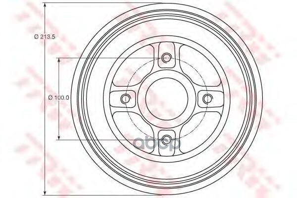 Барабан тормозной с подшипником, с кольцом сенсора TRW арт. DB4214MR