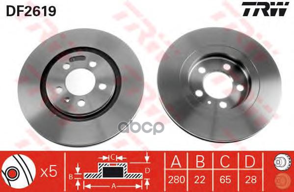 Диск Тормозной Передн Seat: Toledo I 93-99,  Vw: Corrado 91-95, Golf Iii 91-97, Golf Iii Variant 93-99, Passat 91-96, Passat ...