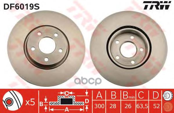 Диск Тормозной Передн Ford: Mondeo Iv 07-, Mondeo Iv Turnier 07-, Mondeo Iv Седан 07-, Ford Australia: Telstar Седан (Ay) 94-...