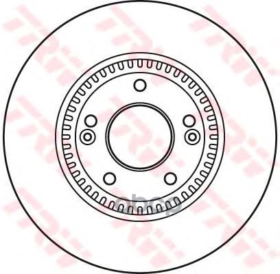 Диск тормозной передний HYUNDAI I40, IX35, SONATA V-VI, TUCSON, KIA RIO III DF6108S TRW арт. DF6108S