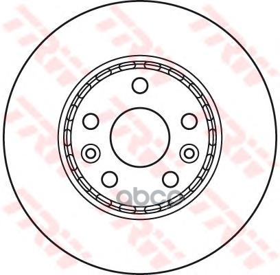 Диск тормозной передний RENAULT KANGOO II (15") DF6110 TRW арт. DF6110