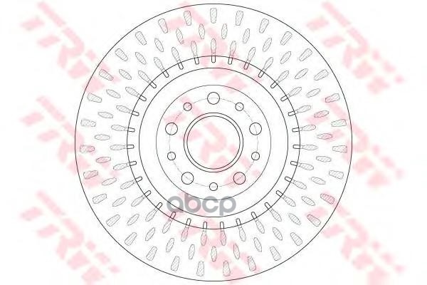 Диск тормозной передний FIAT 500/Doblo/OPEL Combo 12-> /Vent D=305mm TRW DF6424 TRW арт. DF6424