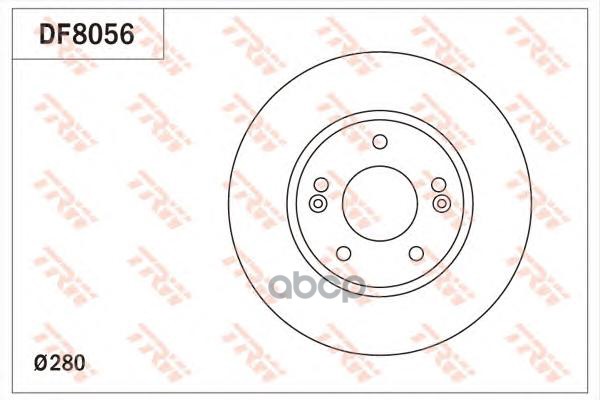 Диск тормозной передний HYUNDAI i30 (GD) 2011- (15") DF8056 TRW арт. DF8056