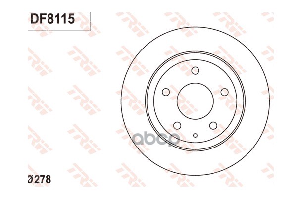 Диск тормозной задний MAZDA 6 III 2012-> TRW DF8115 TRW арт. DF8115
