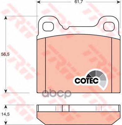 Колодки Тормозные Задние Trw Gdb1160 TRW арт. GDB1160