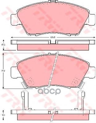 Колодки тормозные дисковые HONDA Civic TRW арт. GDB1183