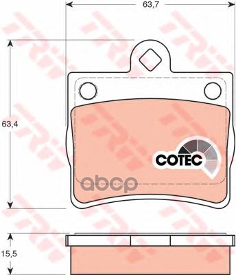 Колодки задние MB W202 TRW GDB1283 TRW арт. GDB1283