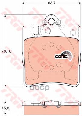 Колодки задние MB W210 TRW GDB1334 TRW арт. GDB1334