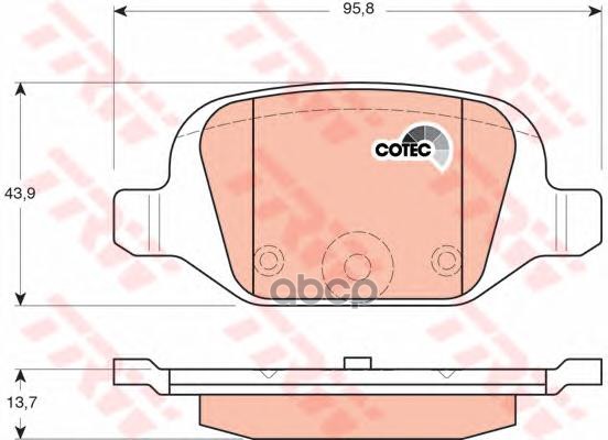 Колодки задние LADA GRANTA, KALINA GDB1384 TRW арт. GDB1384