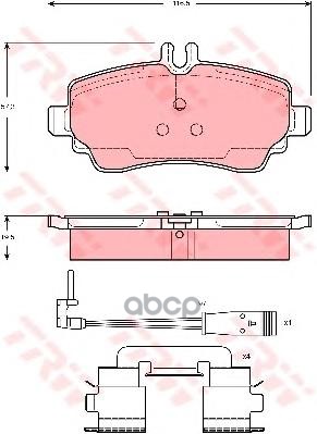 Колодки передние MB Vaneo (W414) 02-05 TRW GDB1480 TRW арт. GDB1480