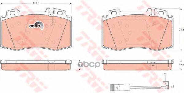 Колодки передние MERCEDES W203, W211, W220 GDB1543 TRW арт. GDB1543
