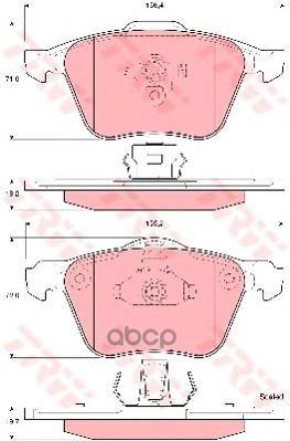 Колодки передние VOLVO S60, S80, XC90 GDB1576 TRW арт. GDB1576