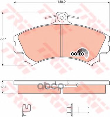 Колодки передние MITSUBISHI COLT TRW GDB1584 TRW арт. GDB1584
