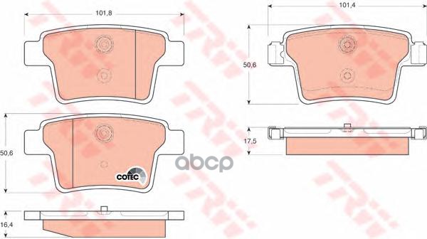 Колодки Тормозные Дисковые | Зад | TRW арт. GDB1665