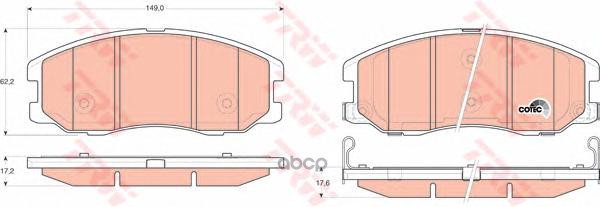 Колодки передние CHEVROLET CAPTIVA, OPEL ANTARA GDB1715 TRW арт. GDB1715