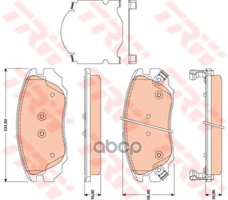 Колодки передние OPEL Insignia TRW GDB1782 TRW арт. GDB1782