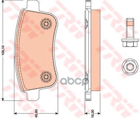 Колодки задние RENAULT Megane III/Scenic III/Grand Scenic III TRW GDB1791 TRW арт. GDB1791