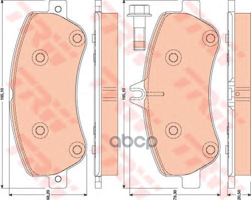Колодки передние MB GLK-Class (X204) 2008-> TRW GDB1798 TRW арт. GDB1798