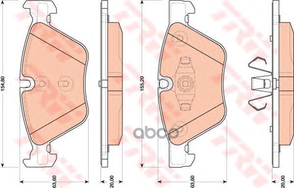 Колодки передние BMW E81/E87/E90 all 06-> TRW GDB1810 TRW арт. GDB1810