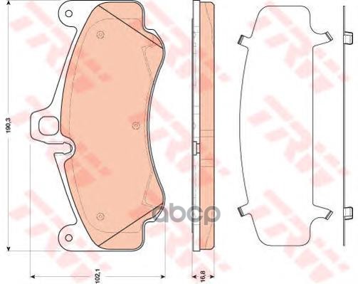 Колодки Тормозные Дисковые Porsche: 911 (997) 04-, 911 Кабрио (997) 05- TRW арт. GDB1817