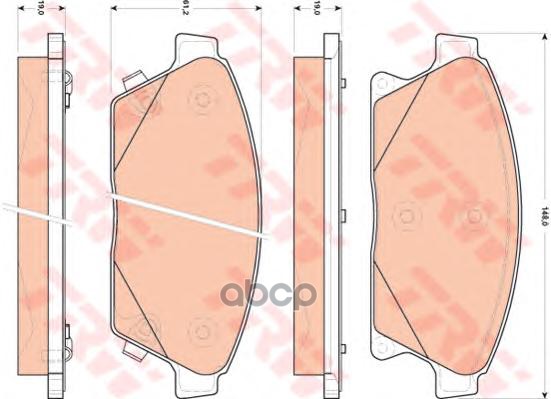 Колодки передние CHEVROLET CRUZE (J300), ORLANDO, OPEL ASTRA J GDB1847 TRW арт. GDB1847