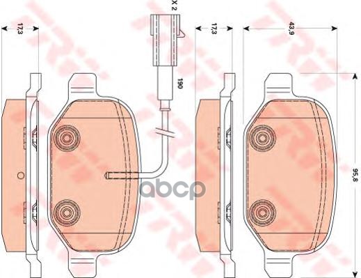 Колодки Тормозные Дисковые | Зад | TRW арт. GDB1881