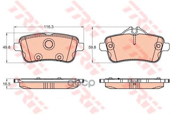 Колодки задние MERCEDES X166, W166 GDB1947 TRW арт. GDB1947
