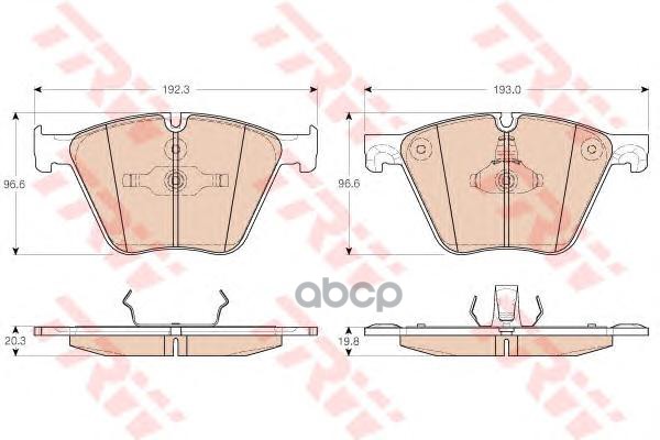 Колодки передние BMW X5 E70, F15, X6 E71-72 M50d, 50i GDB1964 TRW арт. GDB1964