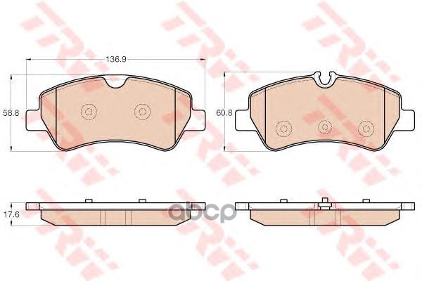 Колодки задние FORD TRANSIT 2012- GDB1968 TRW арт. GDB1968